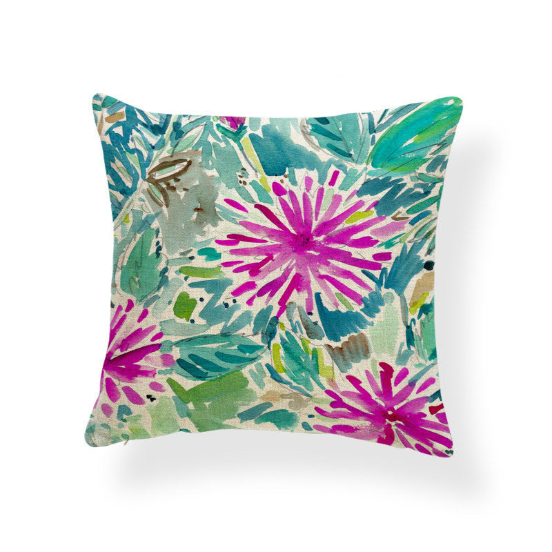 Daffodil printed cushion