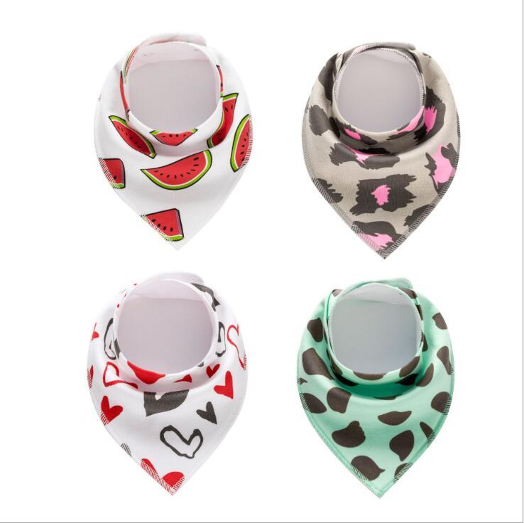 Baby Bandana Bibs 4-Pack - Cotton Triangle Drool Bibs with Arrow & Wave Prints