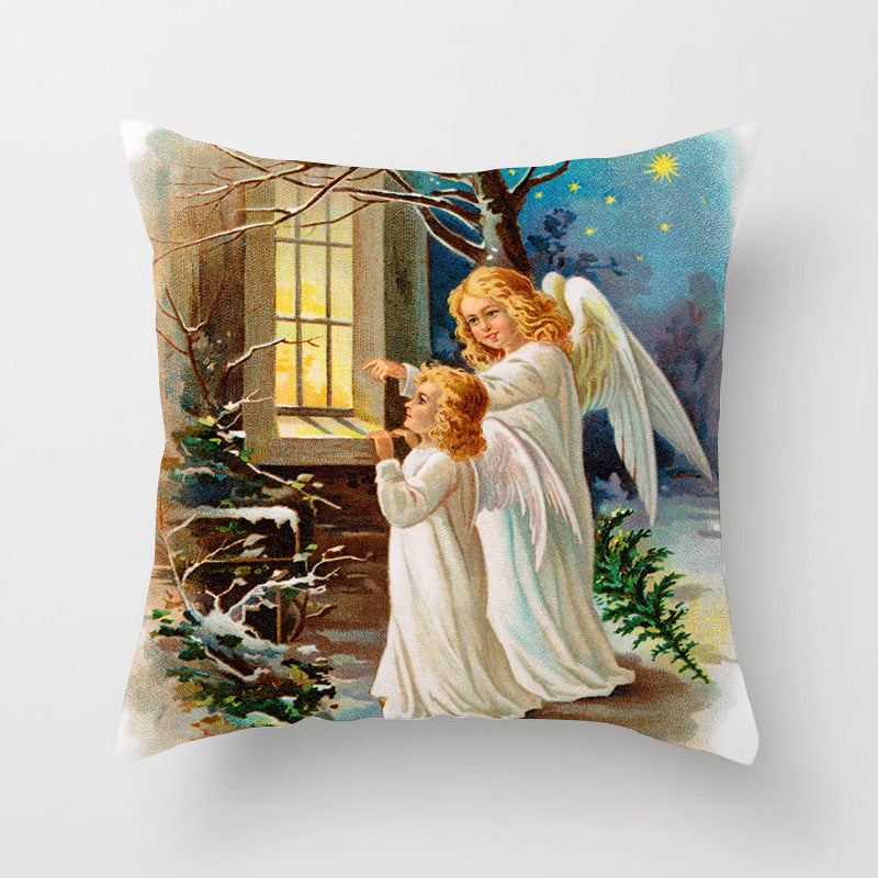 Holiday Home Decoration Cushion Cover - Festive Seasonal Throw Pillow Case for Celebrations