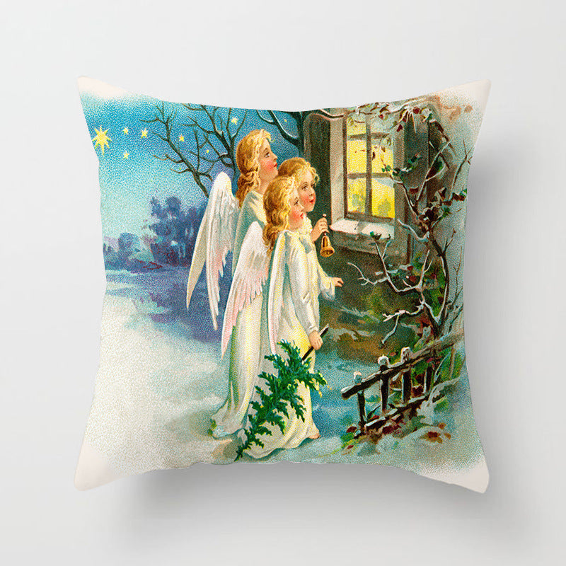 Holiday Home Decoration Cushion Cover - Festive Seasonal Throw Pillow Case for Celebrations