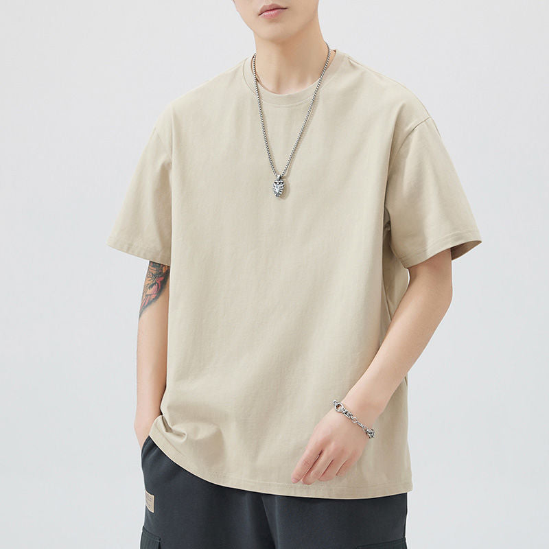 Men's Pure Cotton Short Sleeve T-Shirt - Premium Basic Tee