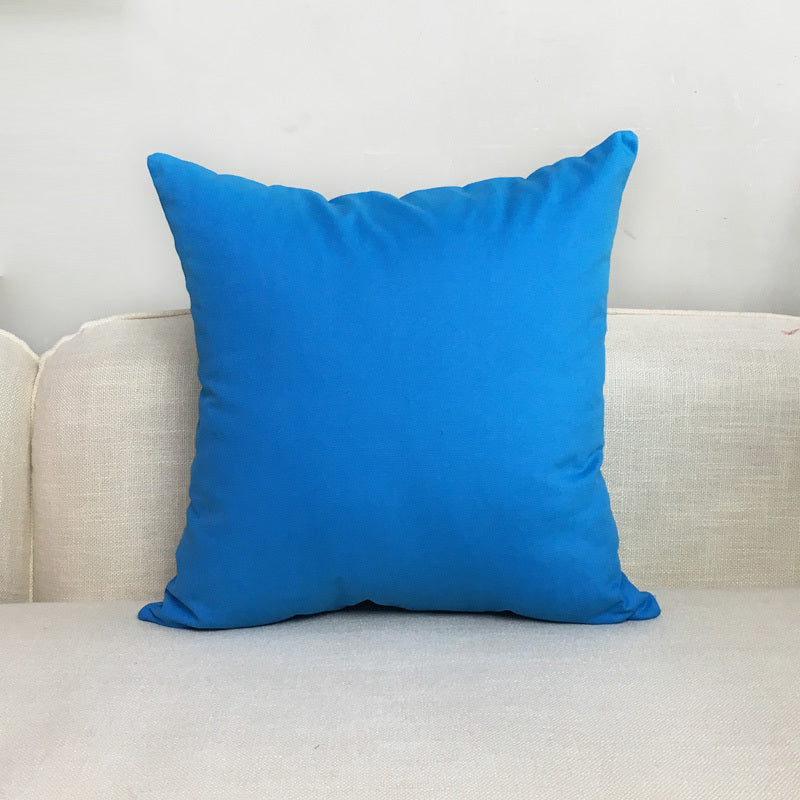 Solid Color Cushion Sofa Pillow White Blue Gray Coffee Color Purple Red Cushion Cover Waist Pillow