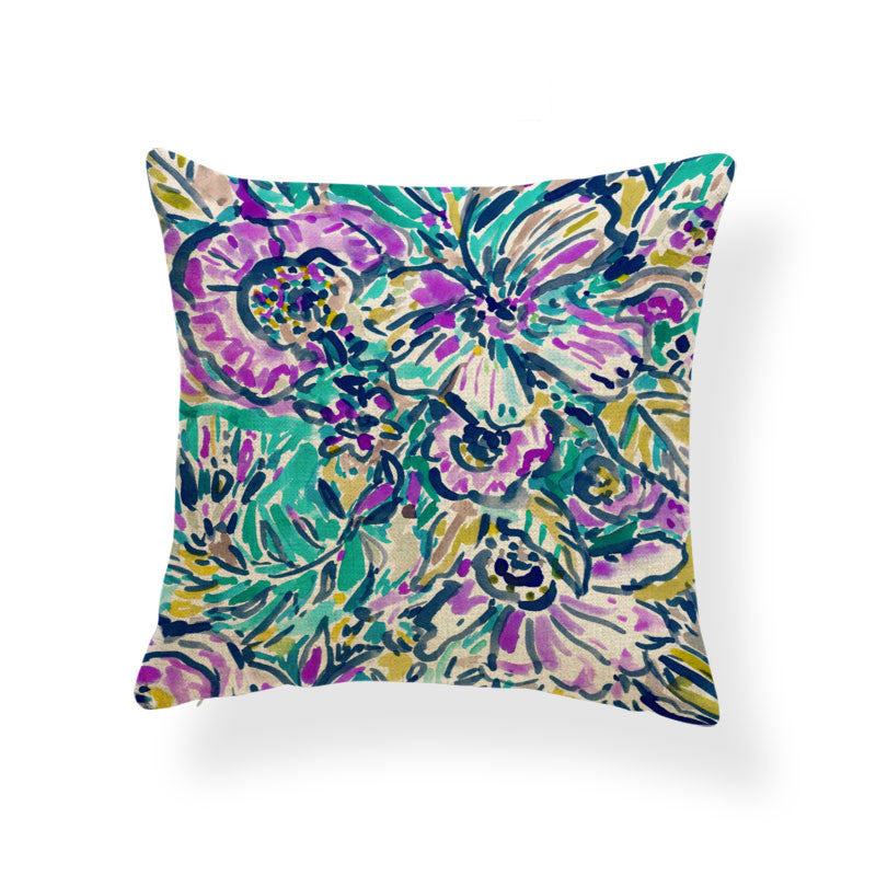 Daffodil printed cushion