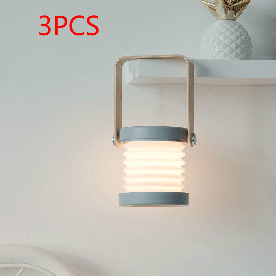 Foldable Touch Dimmable LED Reading Light - Portable USB Rechargeable Lantern for Home Decor