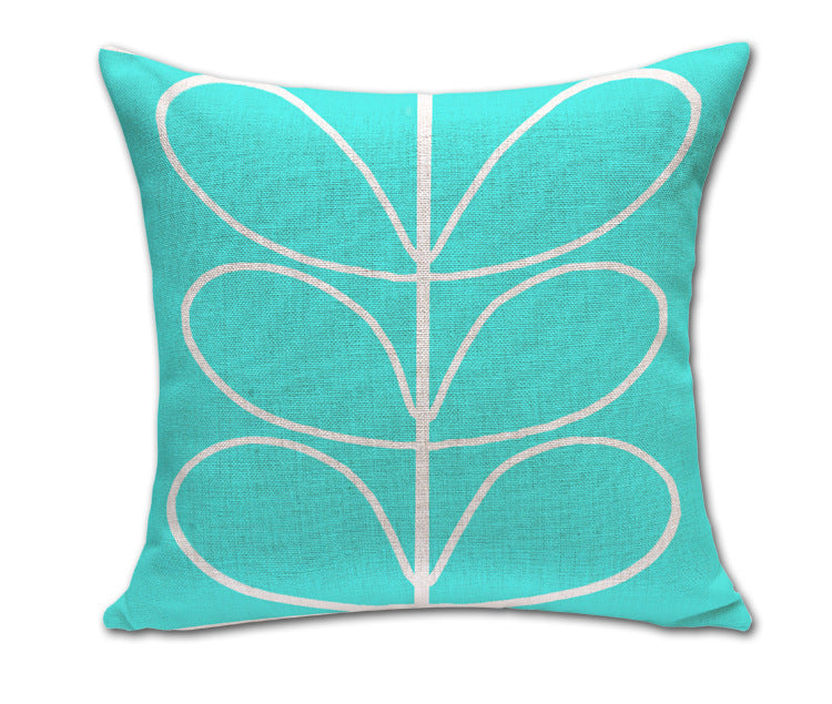 Simple Petals Four-Leaf Clover Cotton And Linen Sofa Cushion Cover