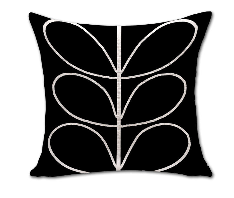 Simple Petals Four-Leaf Clover Cotton And Linen Sofa Cushion Cover