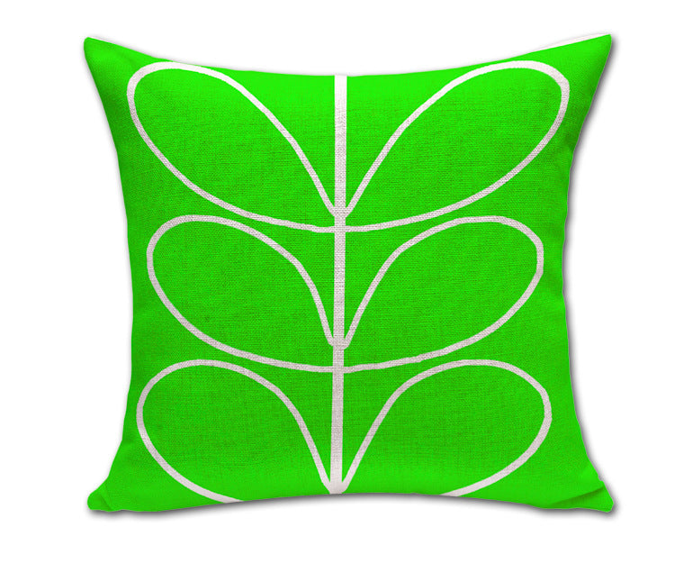 Simple Petals Four-Leaf Clover Cotton And Linen Sofa Cushion Cover