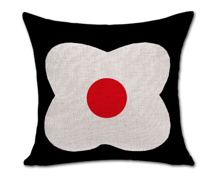 Simple Petals Four-Leaf Clover Cotton And Linen Sofa Cushion Cover
