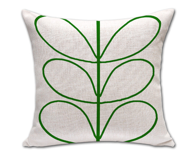 Simple Petals Four-Leaf Clover Cotton And Linen Sofa Cushion Cover