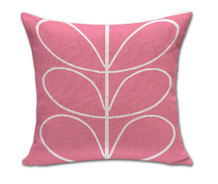Simple Petals Four-Leaf Clover Cotton And Linen Sofa Cushion Cover