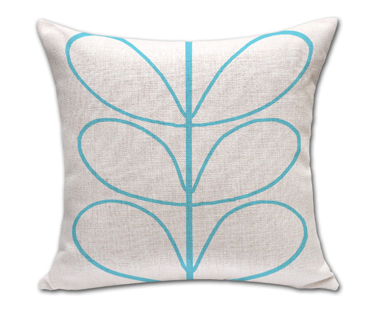 Simple Petals Four-Leaf Clover Cotton And Linen Sofa Cushion Cover