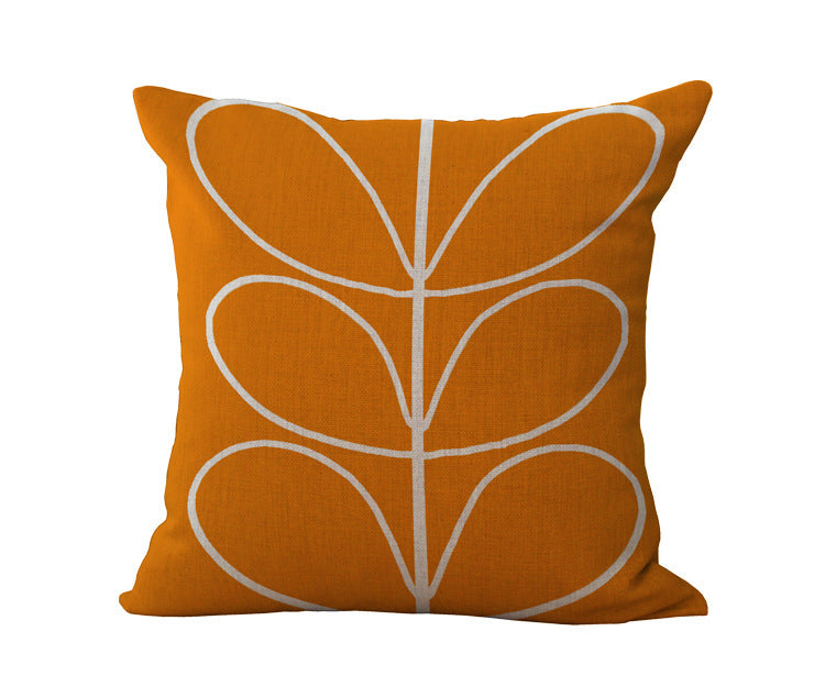 Simple Petals Four-Leaf Clover Cotton And Linen Sofa Cushion Cover