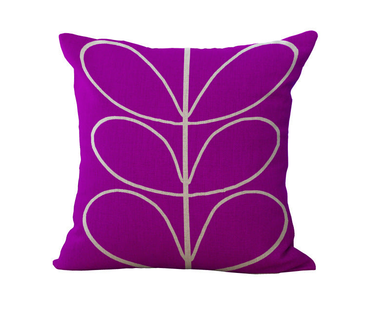Simple Petals Four-Leaf Clover Cotton And Linen Sofa Cushion Cover