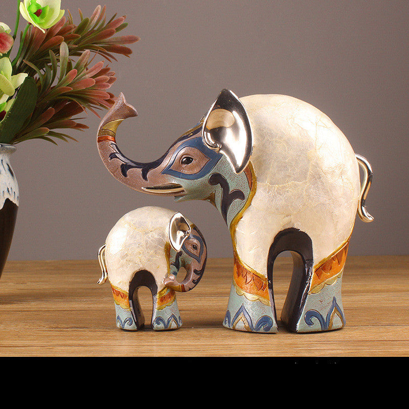 Premium Resin Elephant Home Decoration - Modern Furnishing Ornament Set