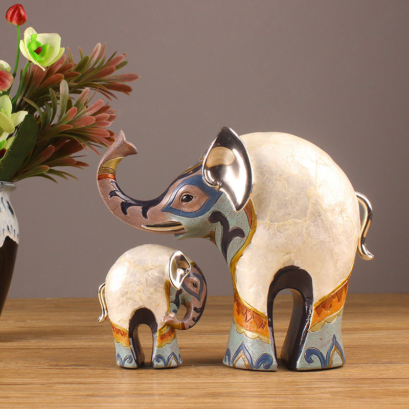 Premium Resin Elephant Home Decoration - Modern Furnishing Ornament Set