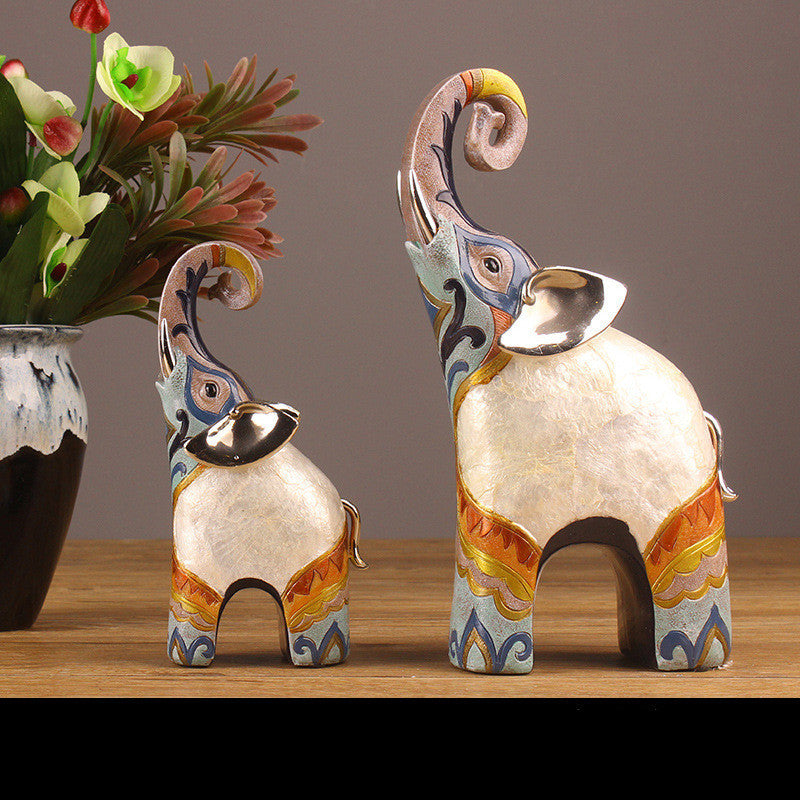Premium Resin Elephant Home Decoration - Modern Furnishing Ornament Set