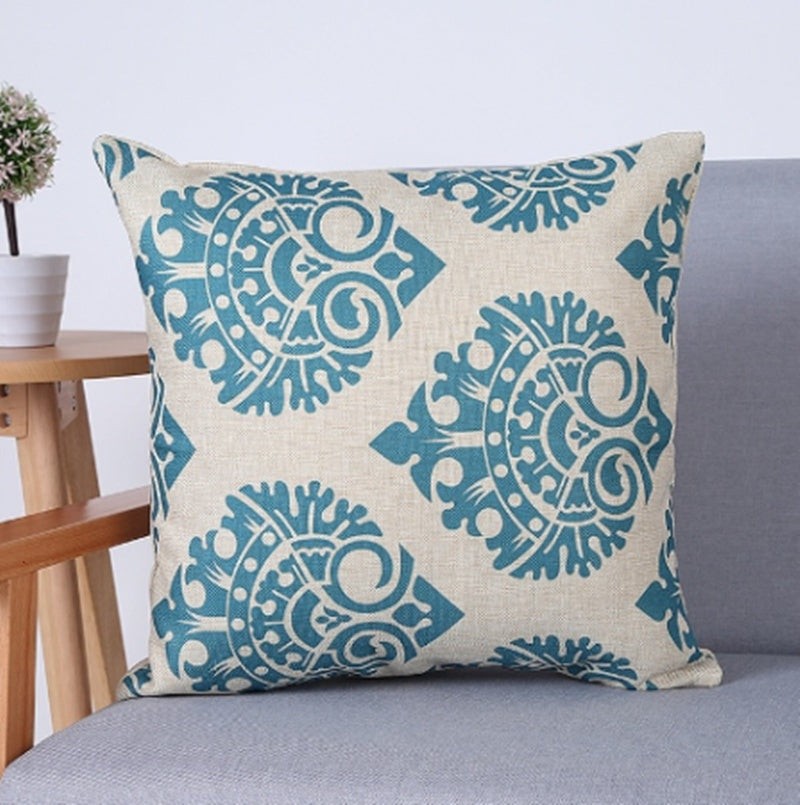 Linen Pillowcase Sofa Geometric Cushion Cover