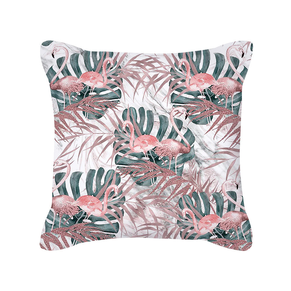 Nordic Style Rose Gold Pink Geometric Square Pillow Cushion Cover