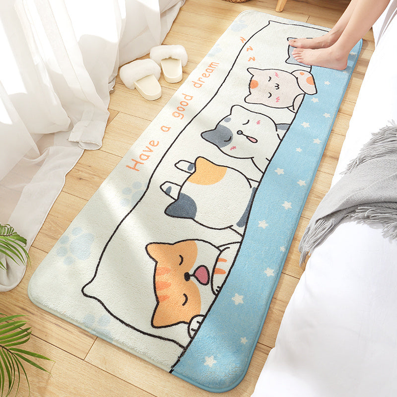 Bedroom Home Living Room Cushion Carpet Plush Floor Mat Under Bed