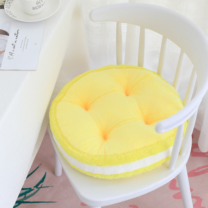 Ns Cute Macaron Biscuit Thickened Stool Cushion Cushion Office Bay Window Student Ass Dining Chair Cushion