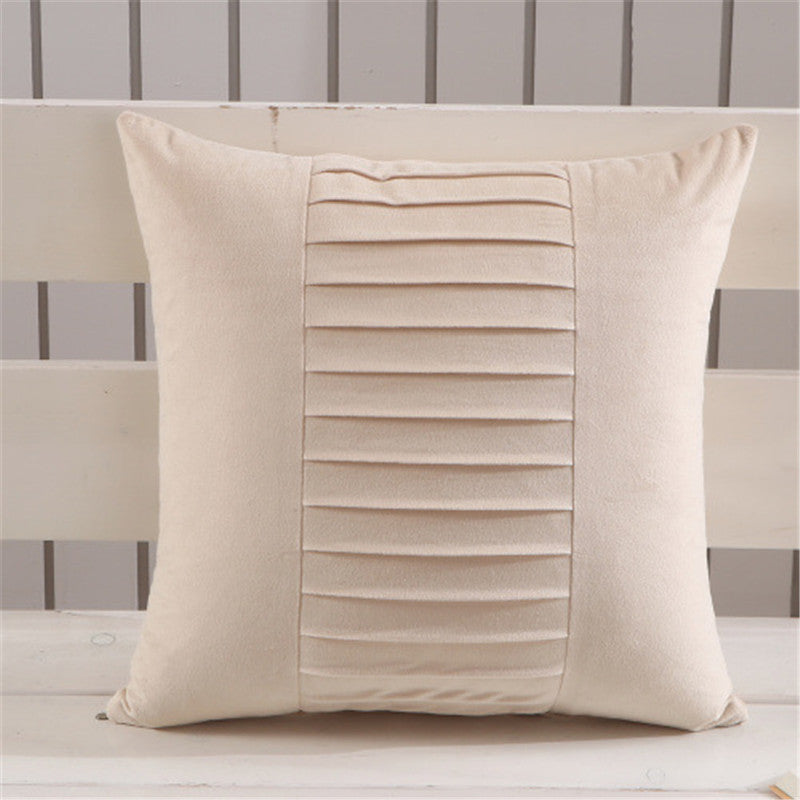 Fabric Backrest Chair Cushion Nordic Cushion Solid Color Pillowcase