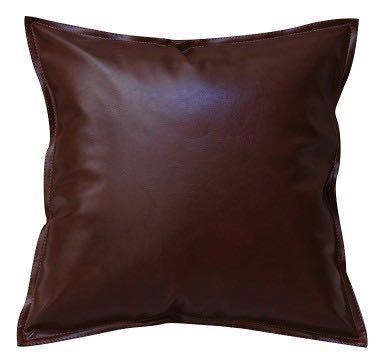 Pu Oil Wax Leather Cushion Cover Solid Color Luxury Simulation Leather Sofa Cushion Pillowcase
