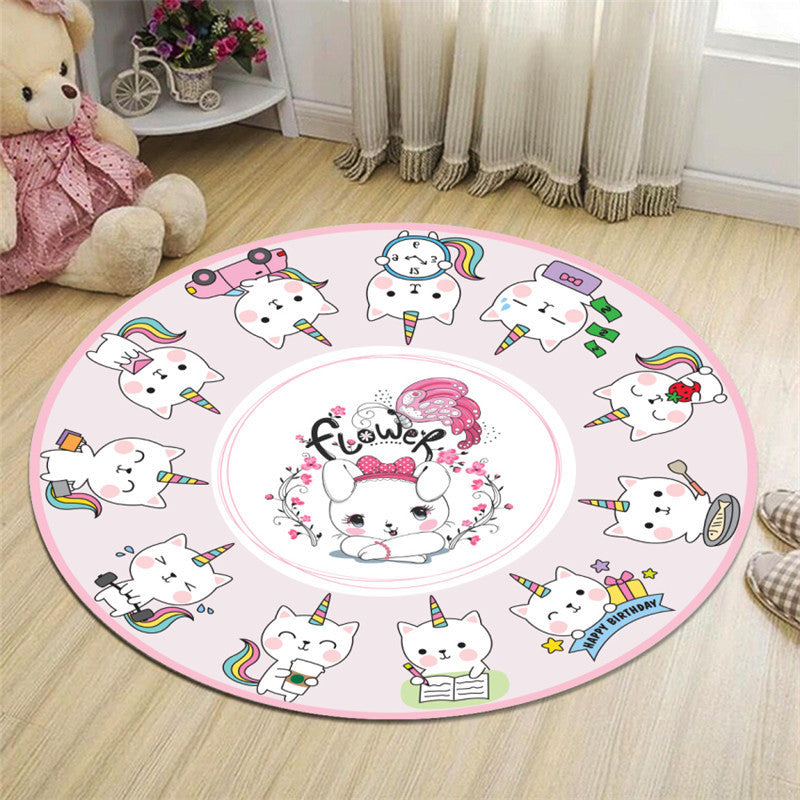 Floor Mat Cartoon Children Bedroom Bedside Blanket Hanging Basket Hanging Chair Cushion