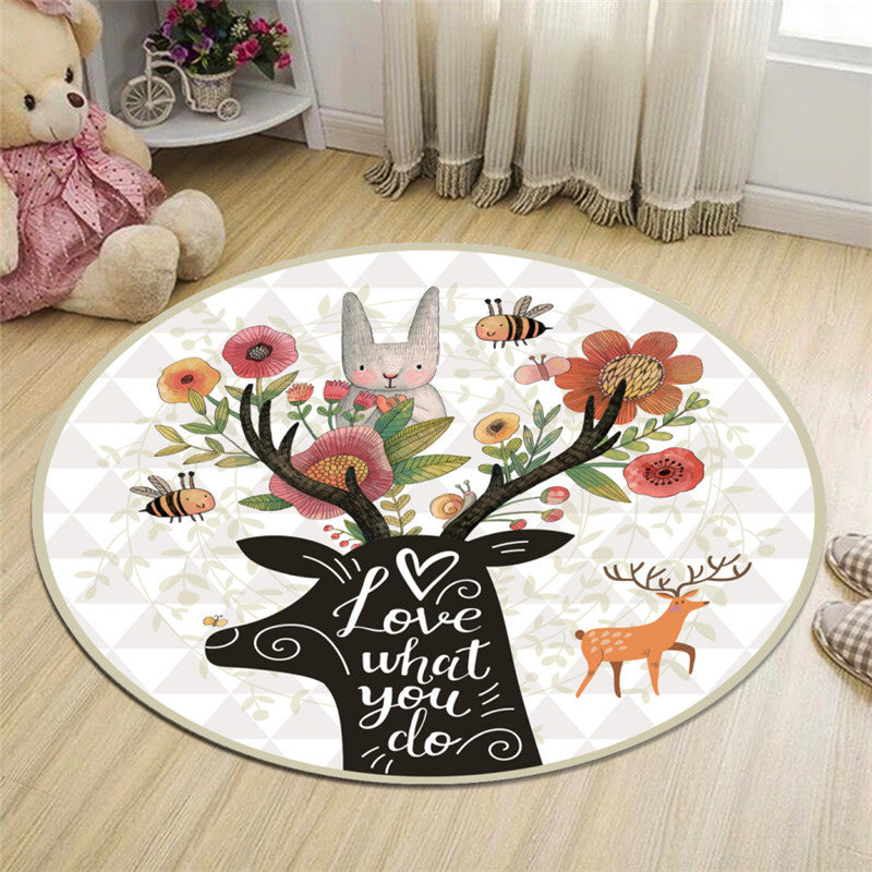 Floor Mat Cartoon Children Bedroom Bedside Blanket Hanging Basket Hanging Chair Cushion
