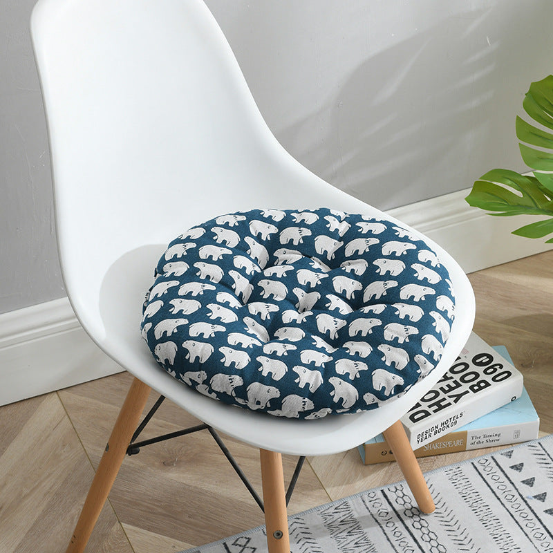 Hot Sale In Autumn And Winter Thick Cotton And Linen Round Cushion Nordic Home Chair Cushion Office Student Tatami Cushion