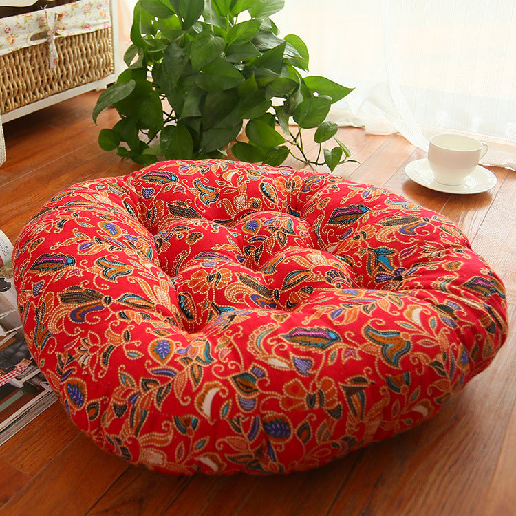 Cotton Linen Round Cushion Chair Cushion Fat Cushion