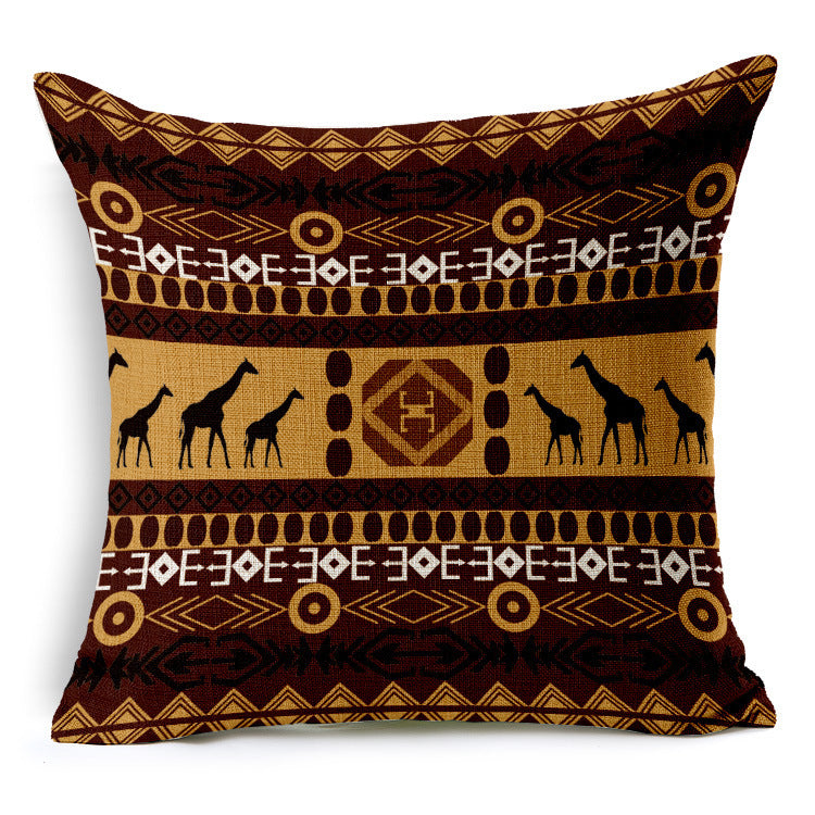 African Ethnic Stripe Bohemian Linen Cotton Hemp Sofa Pillow Car Cushion Soft