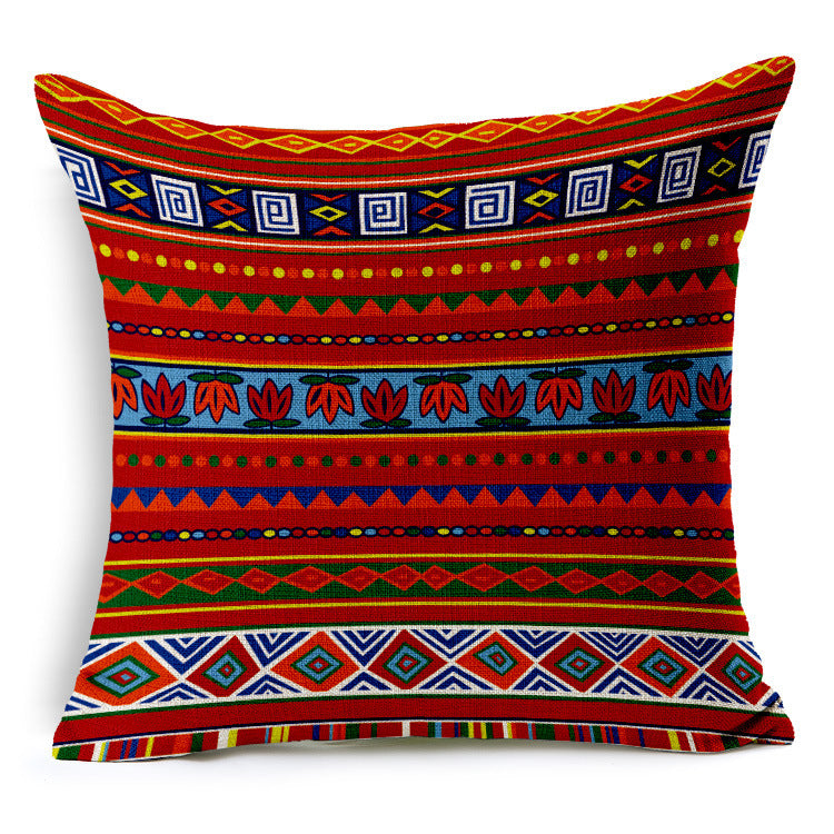 African Ethnic Stripe Bohemian Linen Cotton Hemp Sofa Pillow Car Cushion Soft
