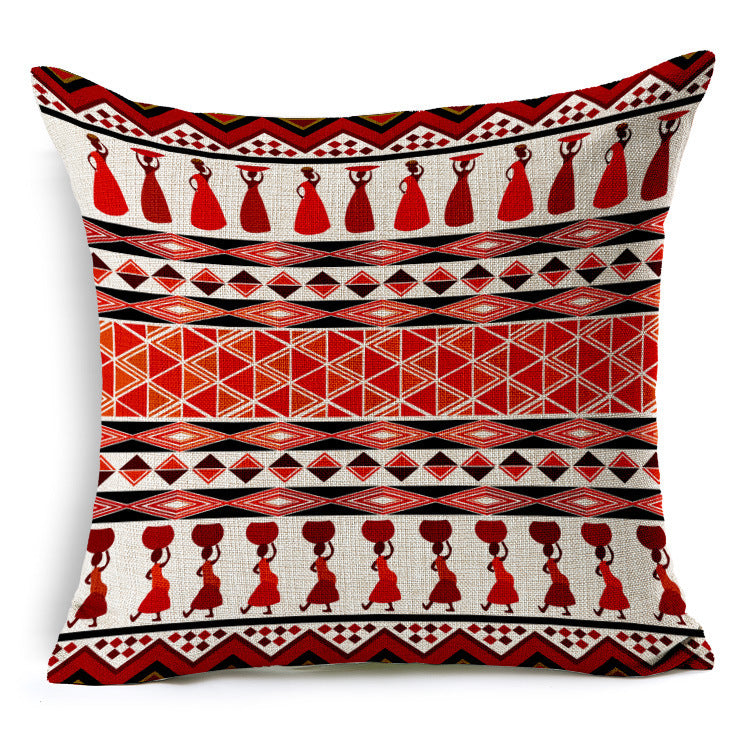 African Ethnic Stripe Bohemian Linen Cotton Hemp Sofa Pillow Car Cushion Soft