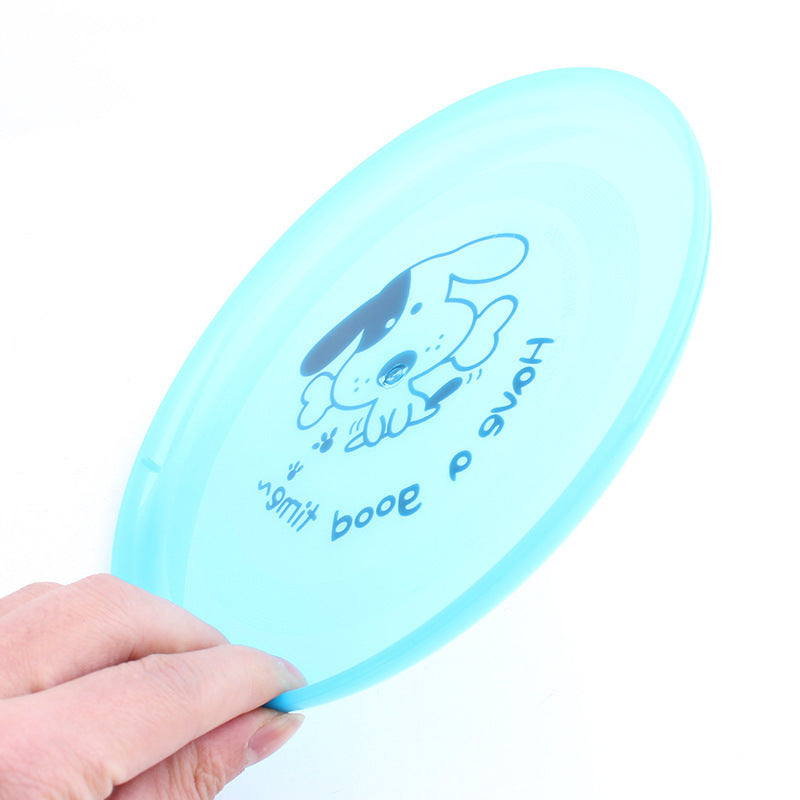 Silicone Flying Disc Dog Toy - Durable Chew Resistant Frisbee for Training & Interactive Play
