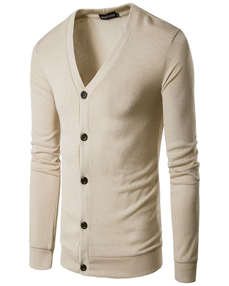 Men's Fashion Simple Casual Sweater Jacket - Comfortable Knit Cardigan