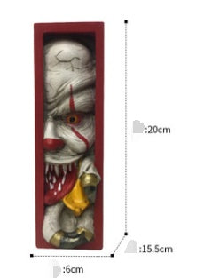 Horror Peeping On The Bookshelf Human Face Resin Bookends Bookstand Sculpture Collecting Cd Albums Bookshelf Decor