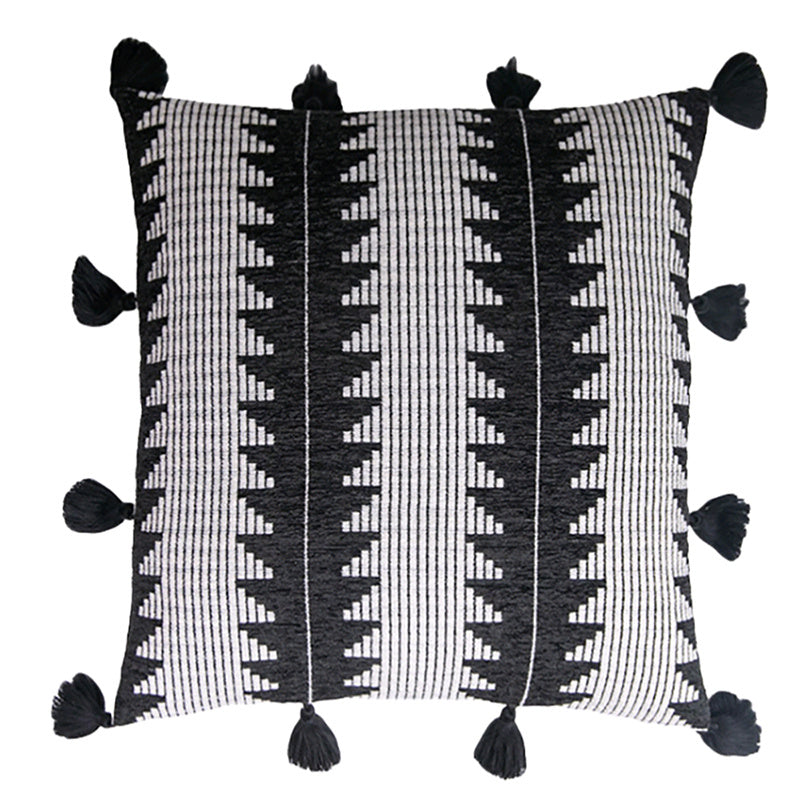 Handmade Cushion Cover Moroccan Ethnic Style Bedroom Tassel Pillow