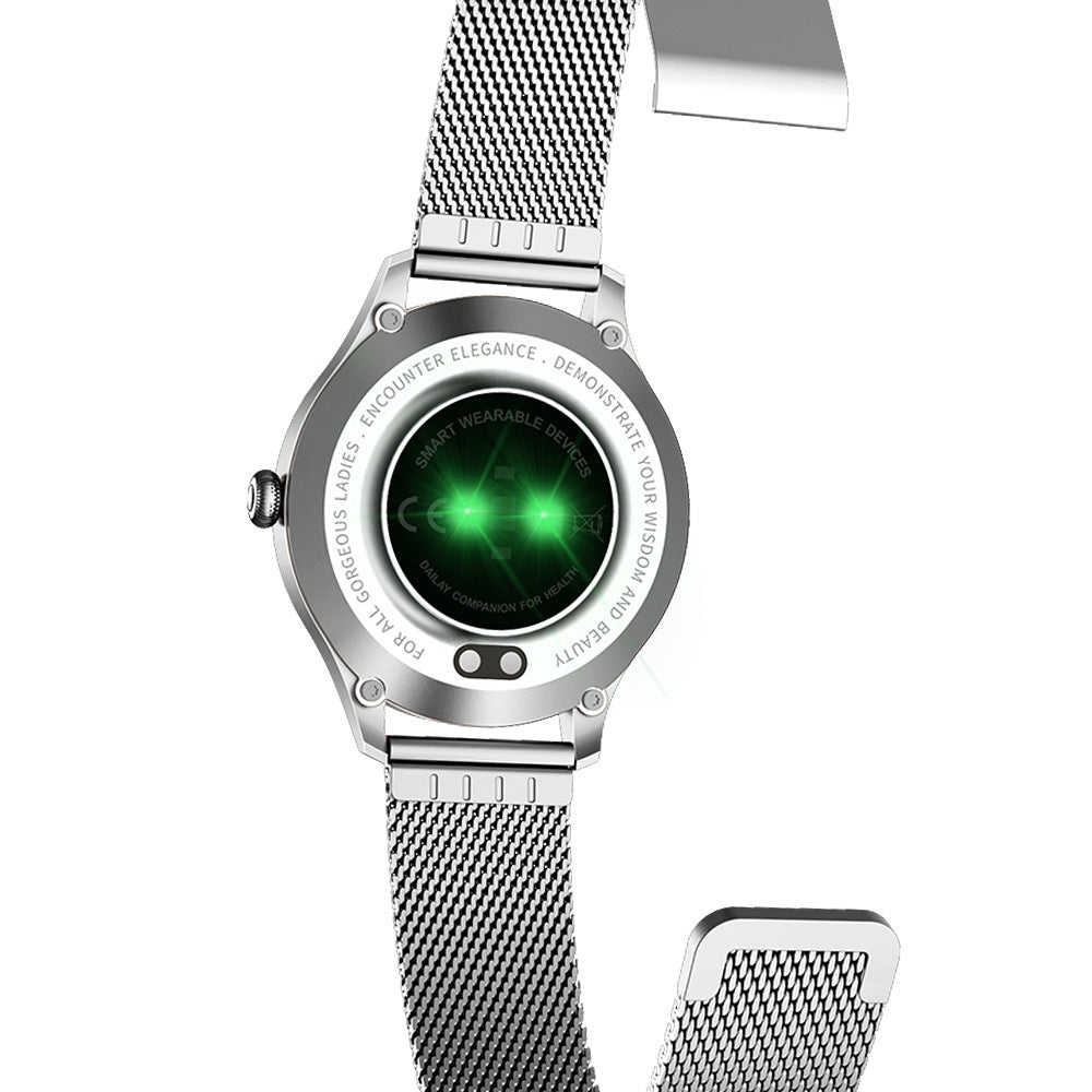 Chivo KW10 Pro Women's Smartwatch - Elegant Fitness Tracker with Steel Strap & Health Monitoring