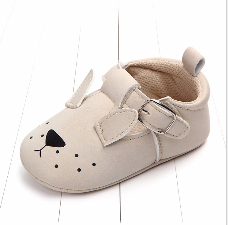 Cartoon Animal Baby Shoes - Soft Non-Slip Leather First Walking Shoes