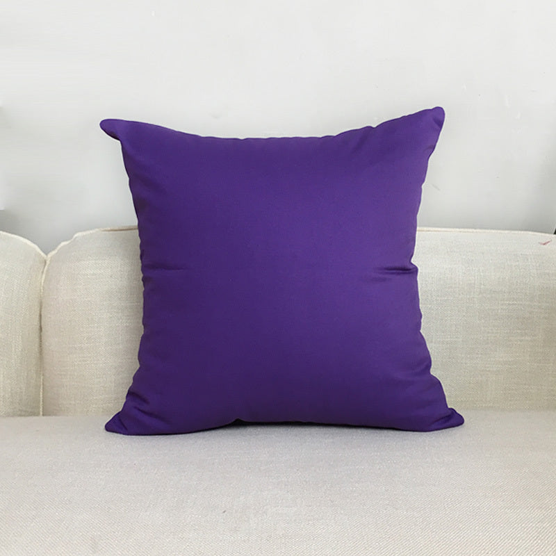 Solid Color Cushion Sofa Pillow White Blue Gray Coffee Color Purple Red Cushion Cover Waist Pillow