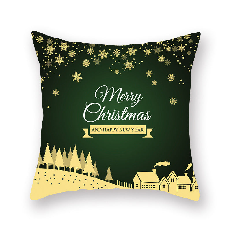 Christmas new peach skin cushion pillowcase