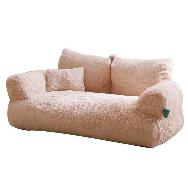 Flannel Warm Large Cat Sofa - Universal Pet Kennel Bed for Cats and Small Dogs