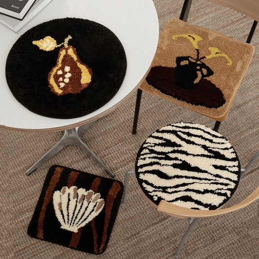 Chair Cushion Office Long-sitting Non-slip Cushion Absorbent Dirt-resistant Flocking Cushion