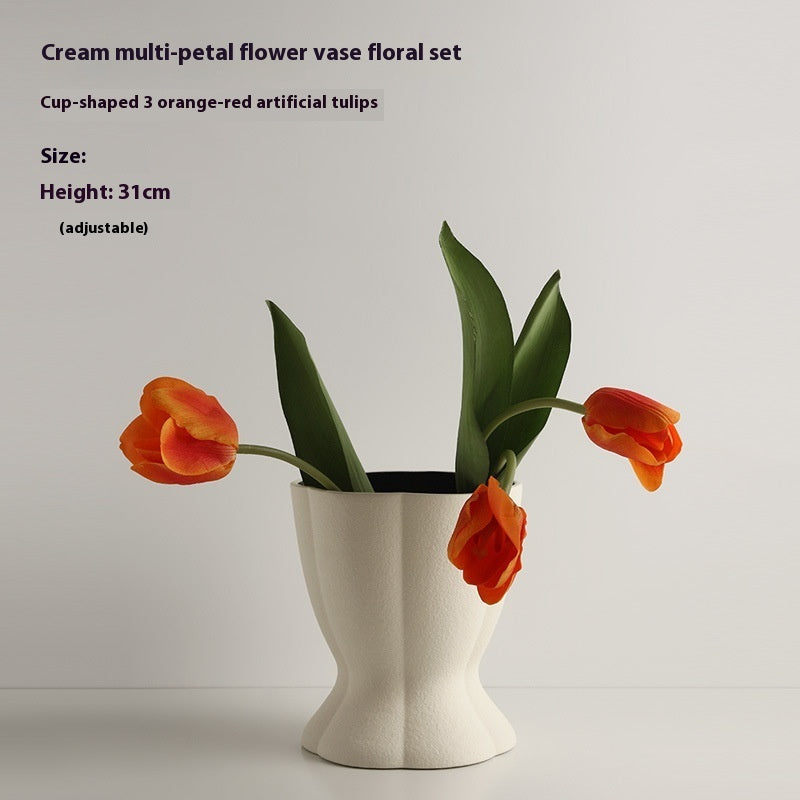 Premium Vase Decoration - Living Room Flower Arrangement Home Centerpiece