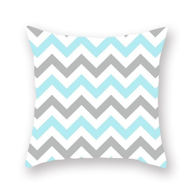 Bright Color Geometric Pillow Cushion Cover - Bold Modern Pattern for Contemporary Home
