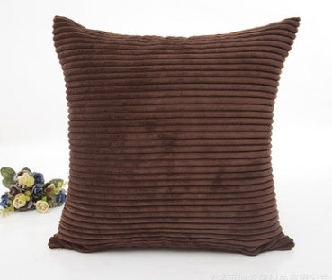 2.5 corn strips corduroy plush plain hug pillowcase cushion set without core