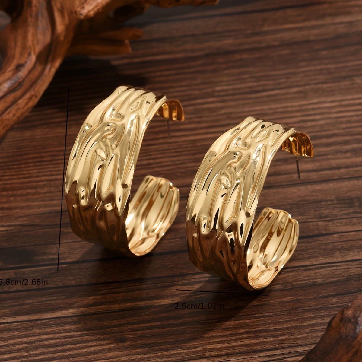Bold Statement  Gold Hoop Earrings