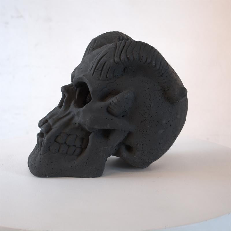 Fireproof Humanoid Skull Fire Pit - Refractory Material for Gas & Wood