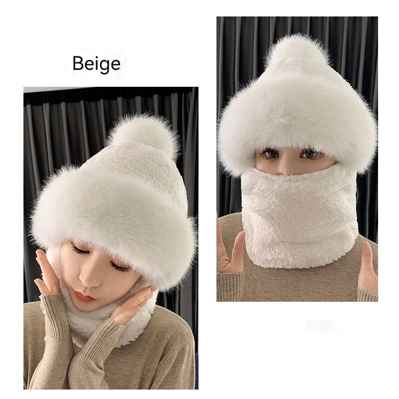 Women's Outdoor Hat - Ear & Wind Protection Single-Layer Fleece-Lined Winter Cap
