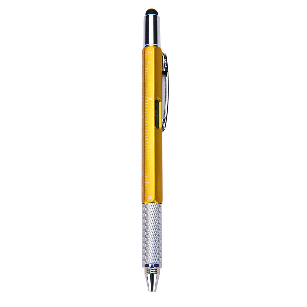 6-in-1 Multifunctional Stylus Pen - Touch Screen Pen with Ruler, Screwdriver & Spirit Level